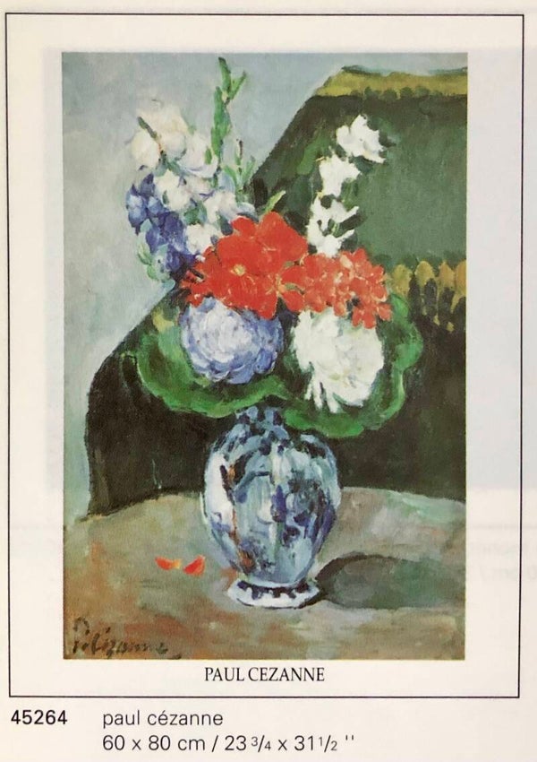 Verkerke Paul Cezanne	Bouquet au petits delft 80 x 60 cm Poster 90er Jahre Art
