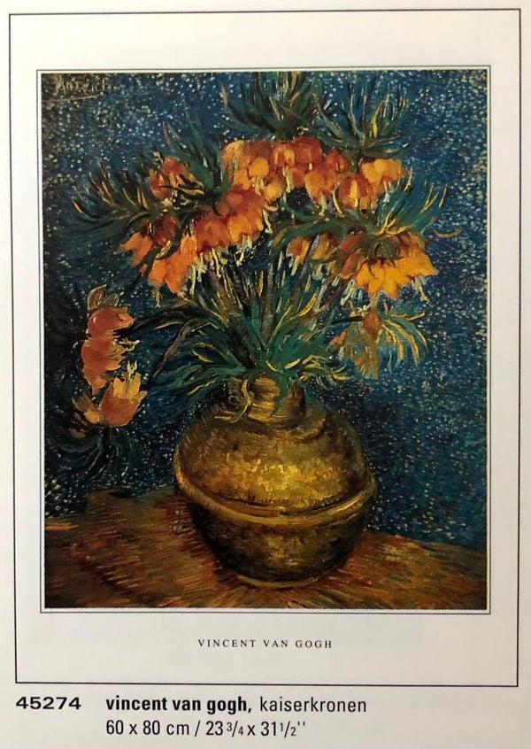 Verkerke Van Gogh	Kaiserkronen in einer Kupfervase 80 x 60 cm Poster 90er Jahre Art