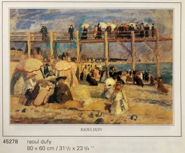 Verkerke Raol Dufy	La plage de saint adresse 80 x 60 cm Poster 90er Jahre Art