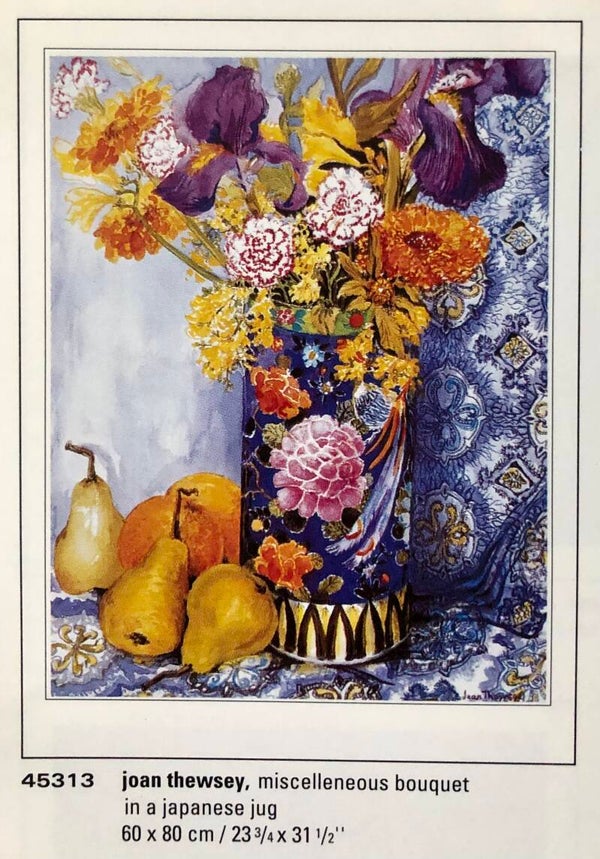 Verkerke Joan Thewsey	Miscellaneuous bouquet in a Japanese Jug 80 x 60 cm Poster 90er Jahre Art