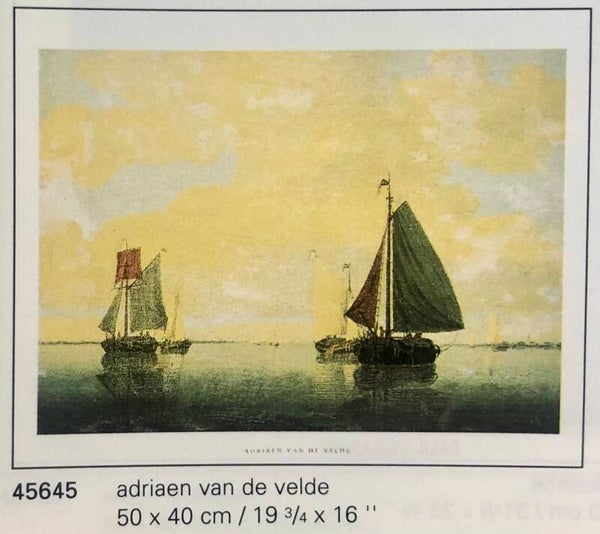 Verkerke Adriaen van der Velde	Voiliers Segelschiff Kunstdruck 80 x 60 cm Poster  90er Jahre Art