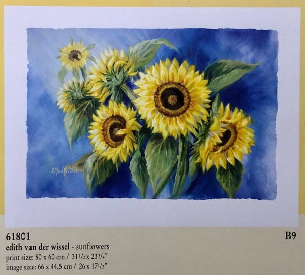 90er Jahre Poster Edith van der Wissel	Sunflowers 80 cm x 60 cm Kunstdruck