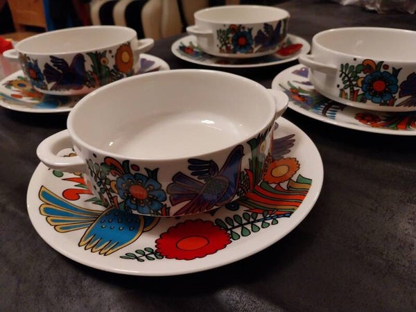 Villeroy & Boch Acapulco 4er Set Suppentasse mit Untertasse 8 Teile