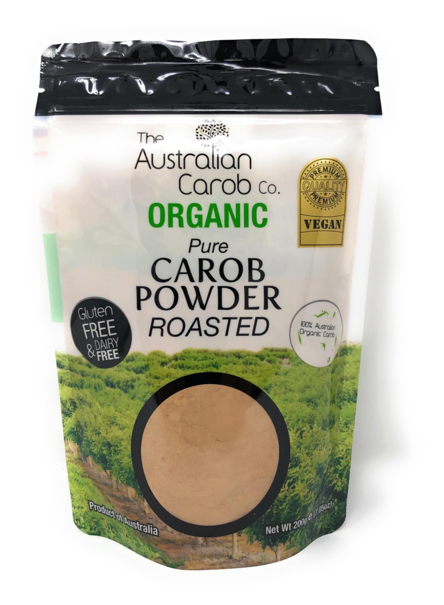 Pure Roasted Organic Carob Powder 200g