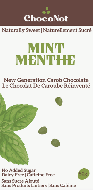 ChocoNot Carob Chocolate Bar - Mint