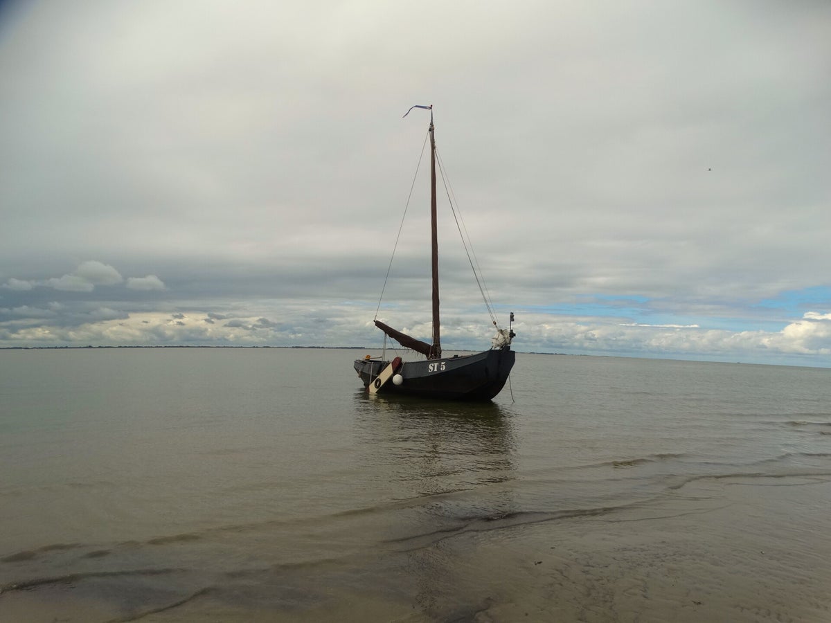 Droogvallen op het wad
