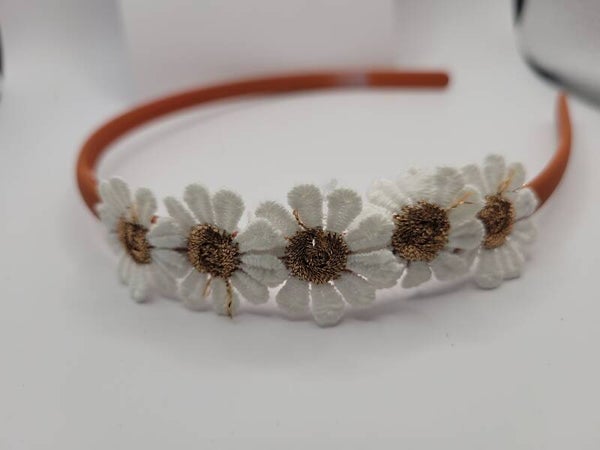 Diadeem bloemen - met tandjes