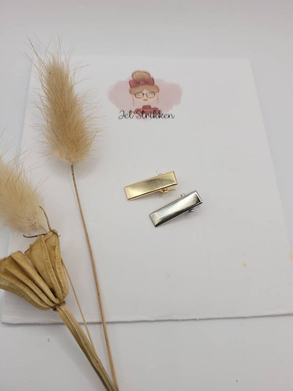 2 cm alligatorclips goud/zilver - 10 stuks