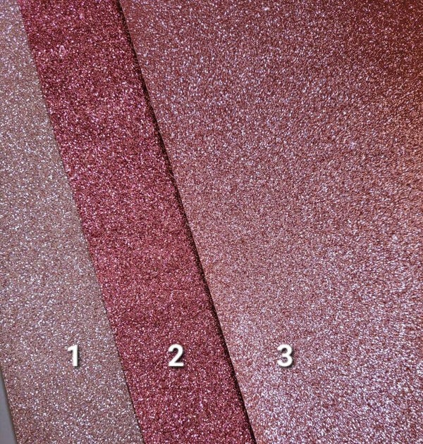 Fijne glitter leer - roze