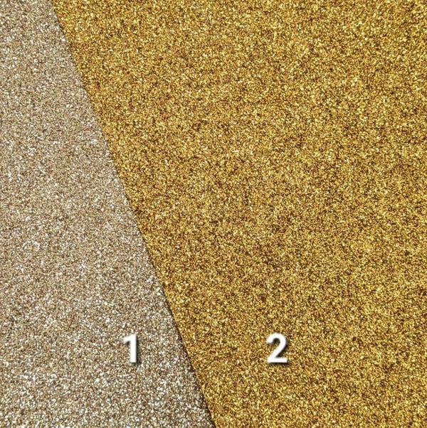 Fijn glitter leer goud