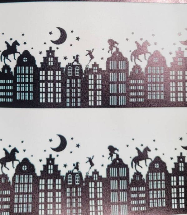 Mooi glad leer (zwart/wit)