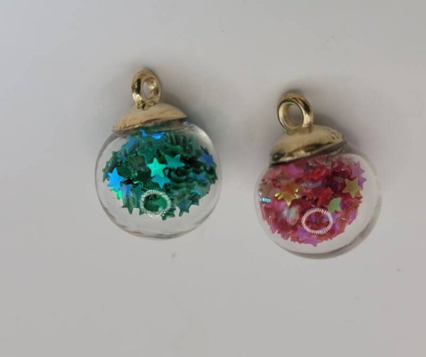 Kerstbal met glitters