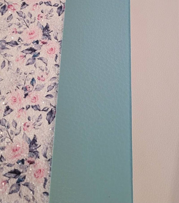 3 vellen leer (bloem is glitter leer)