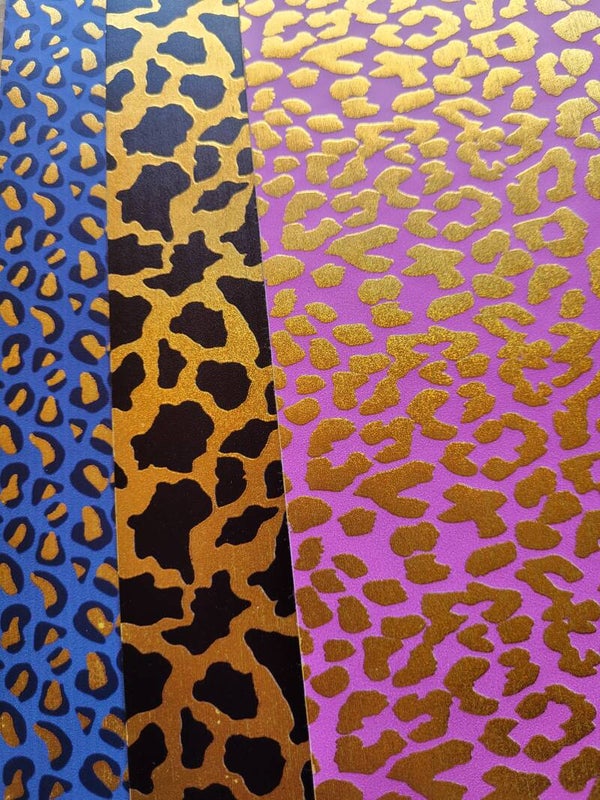 3 vellen panter leer