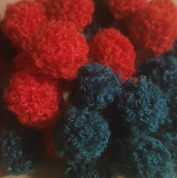 10 balletjes - rood/groen