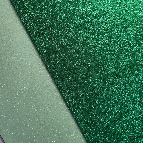 Fijn glitter leer - groen