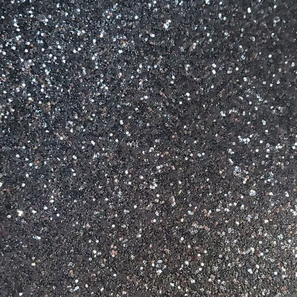 Glitter leer - zwart