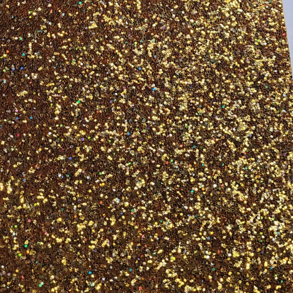 Glitter leer - goud