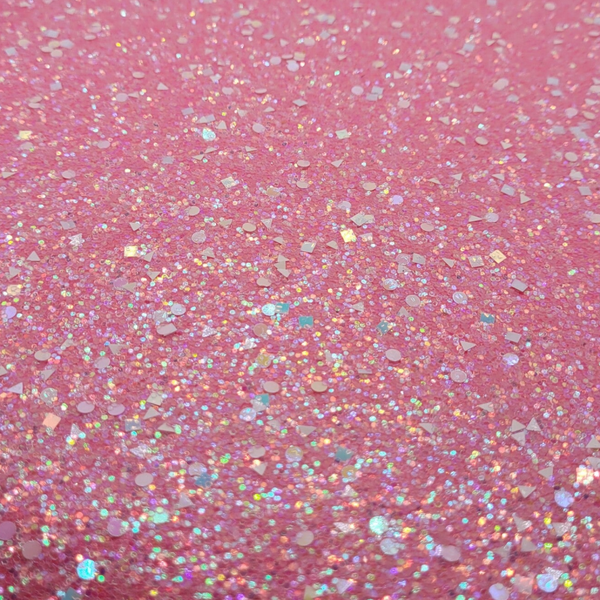 Glitter leer - roze