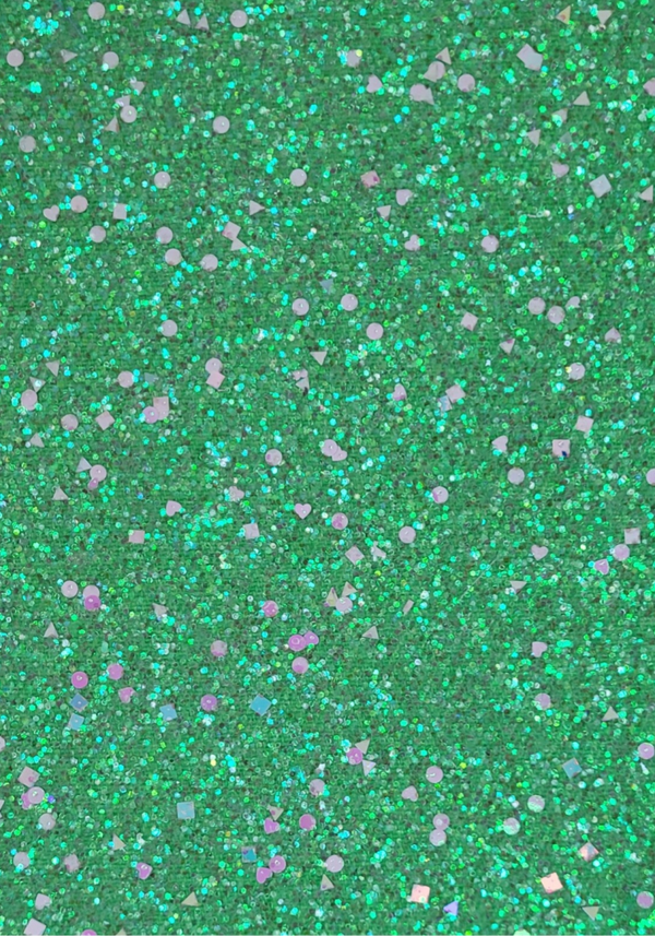 Grove glitter - licht groen