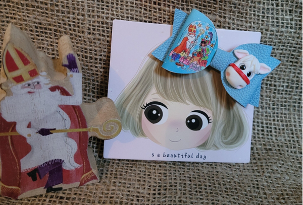 Haarstrik 7cm met fimo