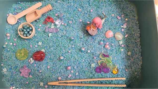 Speelbak met speelrijst 35cm x25cm