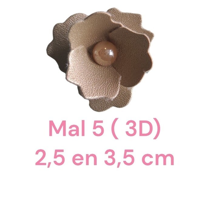 Mal 5 - 3d bloem. 2,5cm en 3,5cm