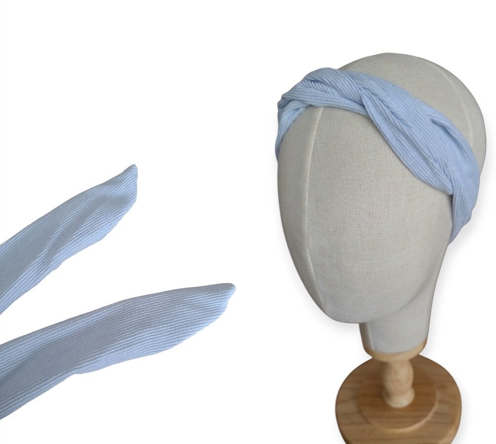 Twist haarband - licht blauw