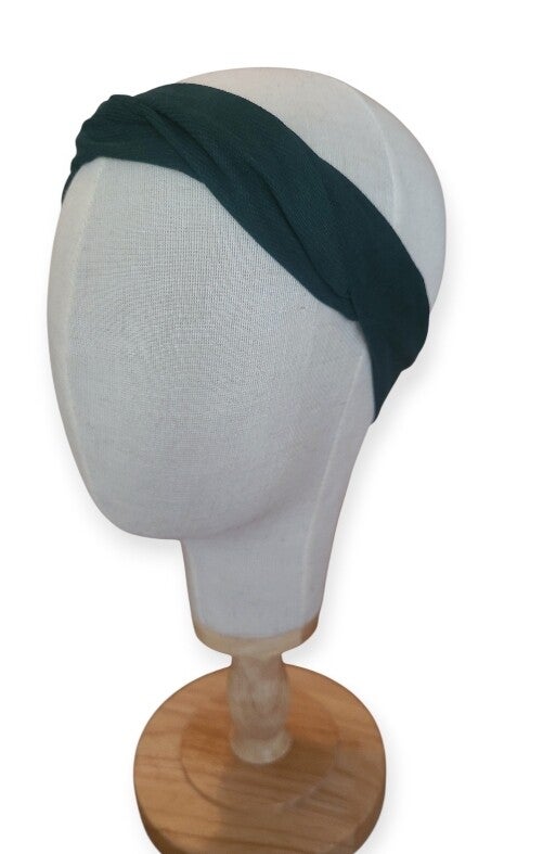 Twist haarband - donker groen
