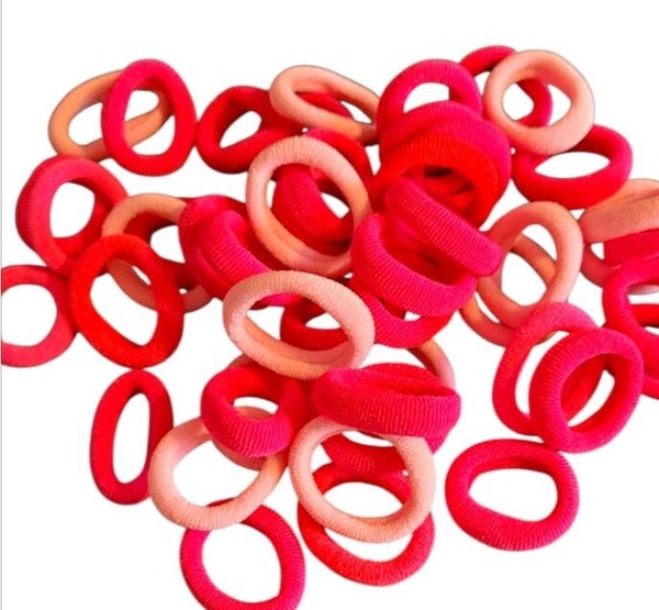 20 haarelastiekjes - roze