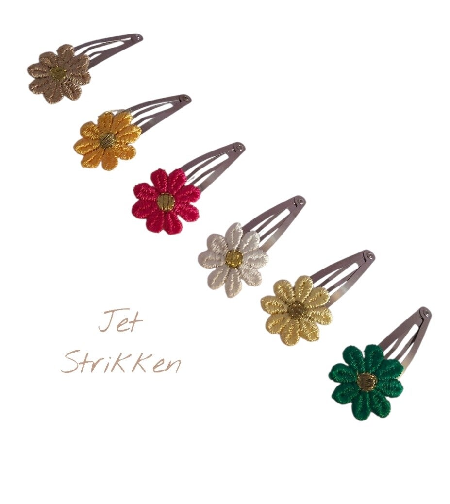 5cm zilvere klikklakspeldjes - 6 stuks