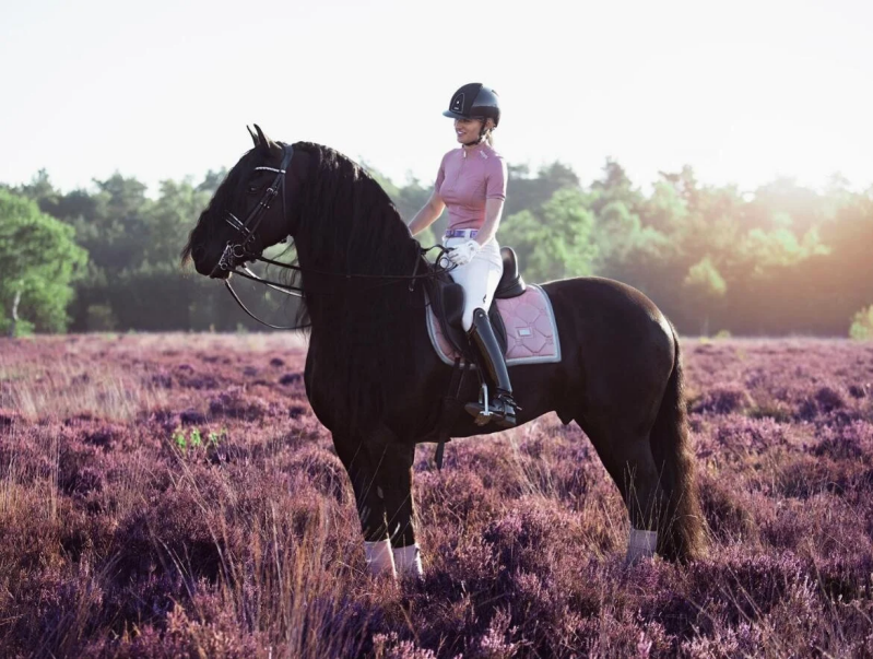 Britt Dekker en Friese hengst Johnny