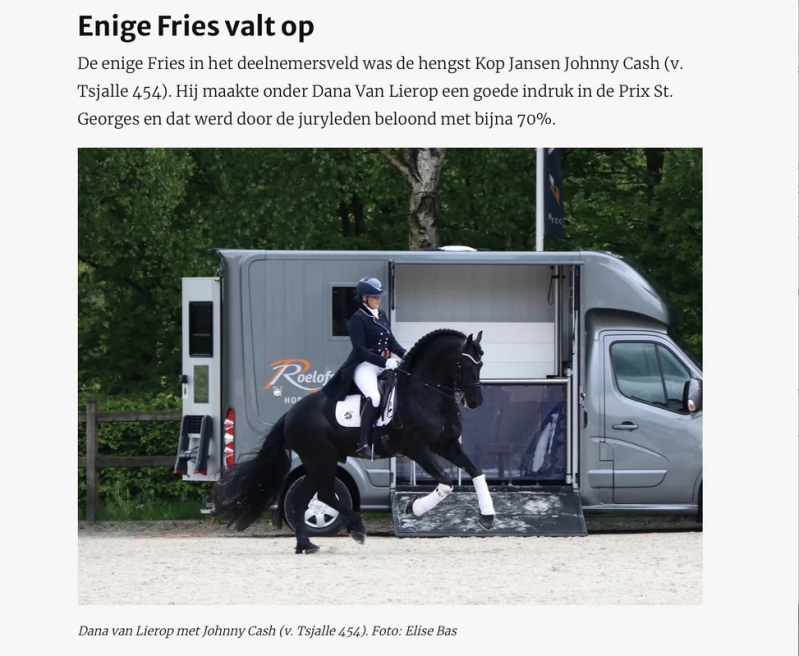 Friese hengst Johnny Cash