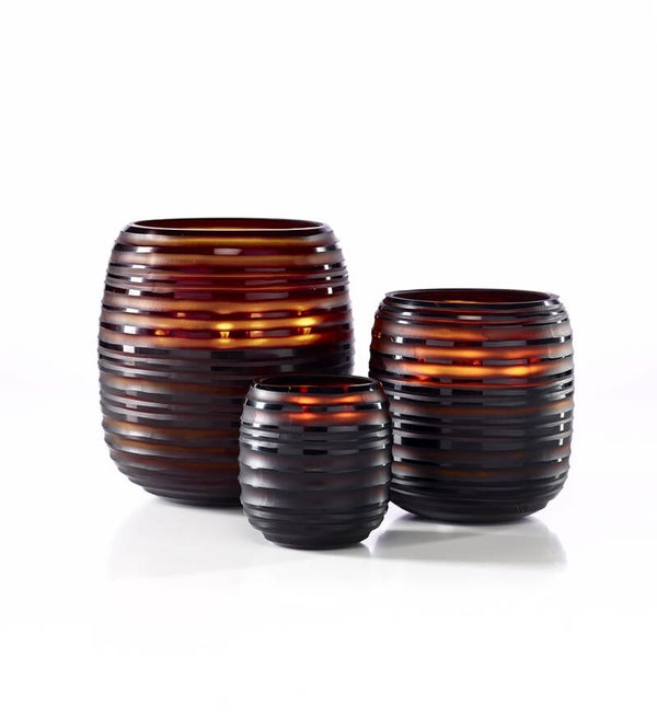 Onno Scented Candle Sphere Amber, Ginger Fig ( 4 possible sizes )