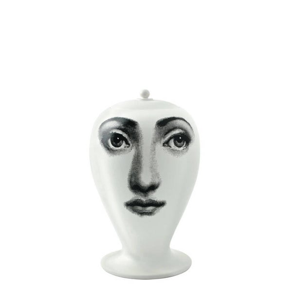 Fornasetti Vase Buongiorno - Buonanotte black-white matt