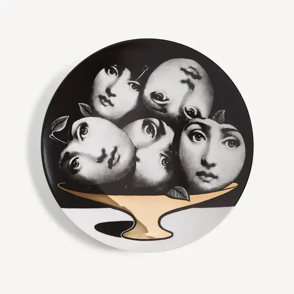 Fornasetti Tema e Variazioni Wall Plate - No.104 Gold