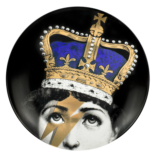 Fornasetti Tema e Variazioni Wall Plate Queen Lina - No.389 Gold