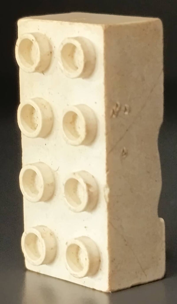 White 2x4 miniitalia brick short shot