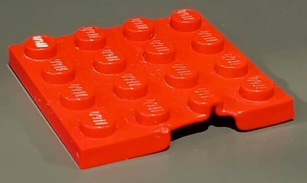 Short shot plate 4x4 red
