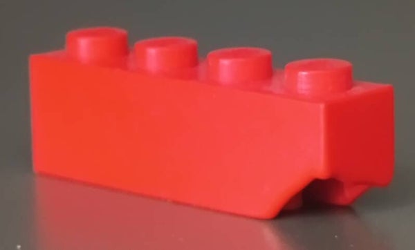 Red short shot 1x4 brick