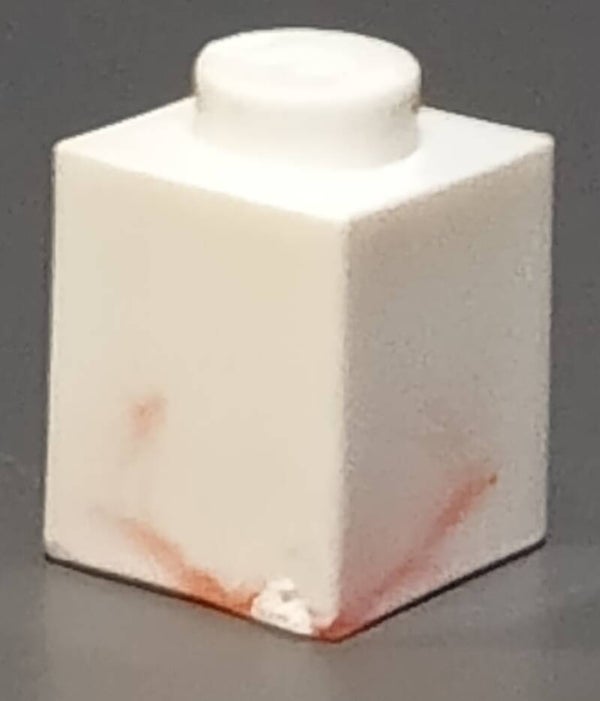 1x1 marbled white brick