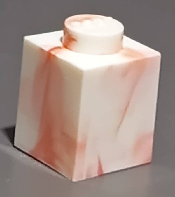 1x1 marbled white brick