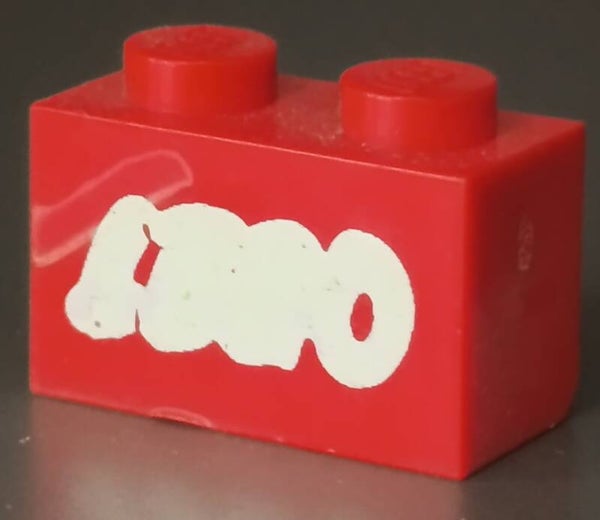 1x2 brick with Lego logo misprint