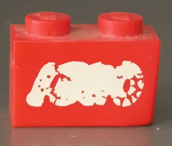 1x2 brick with Lego logo misprint