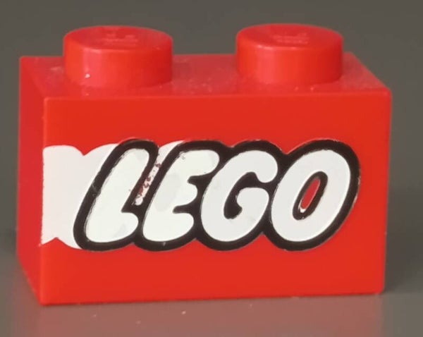 1x2 brick with Lego logo misprint