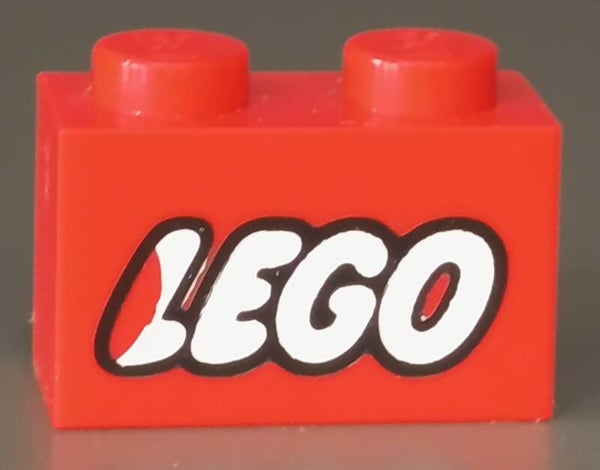 1x2 brick with Lego logo misprint