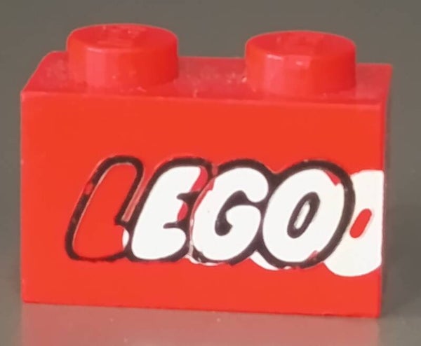 1x2 brick with Lego logo misprint