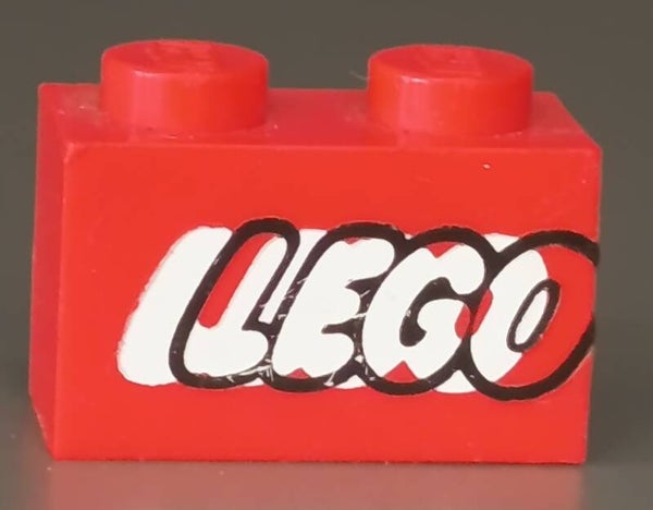 1x2 brick with Lego logo misprint