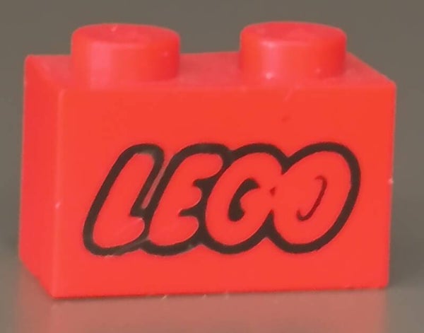 1x2 brick with Lego logo misprint