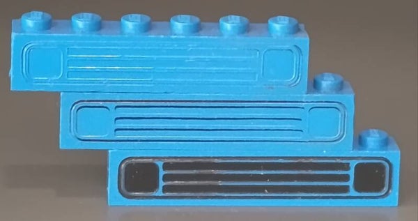 Blue grille bricks misprint